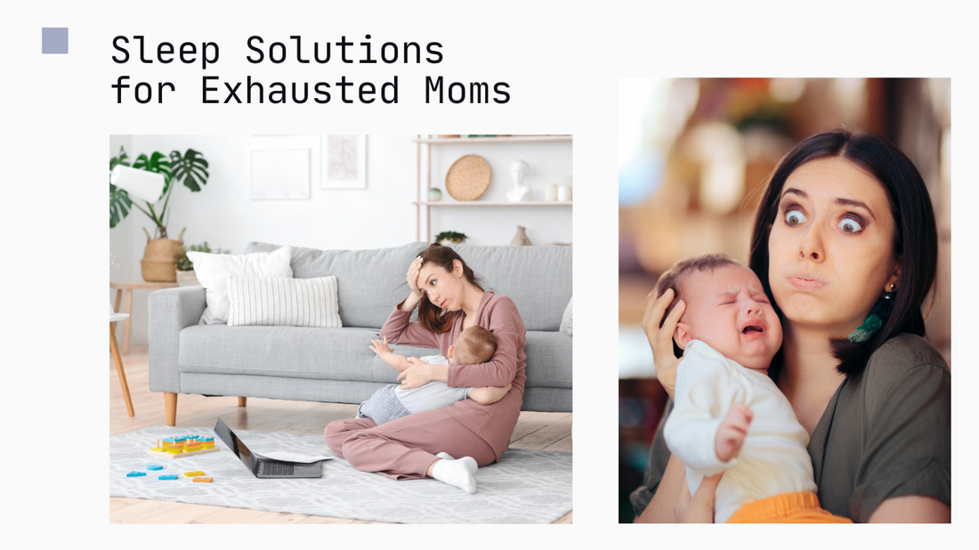 Exhausted Mom and Sleeping Baby