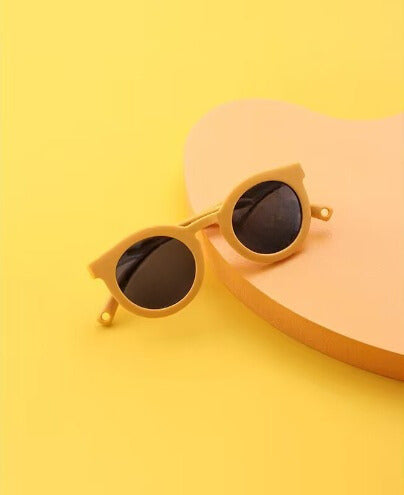 Baby Sunglasses with Soft Silicone Frame - Yellow