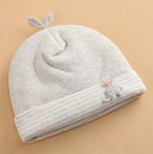 Cozy Organic Cotton Double-Layered Caps for infants