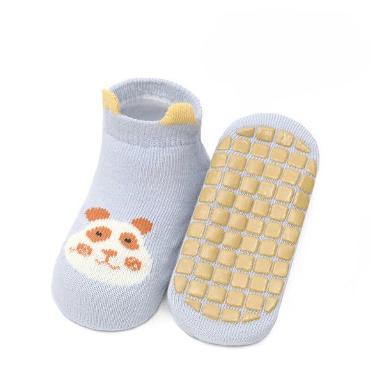 Premium Cotton Anti-Skid Kids Socks | Non-Slip Grip for Active Children - Blue Bear