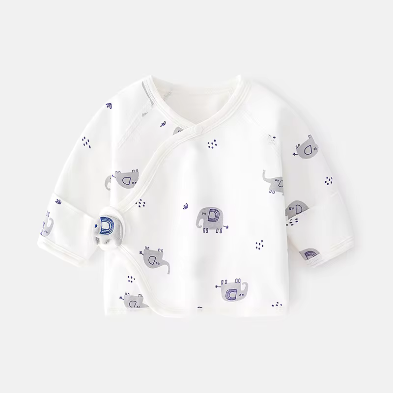 Elevate Your Baby's Style with Premium Newborn Pure Cotton Top - Elephant