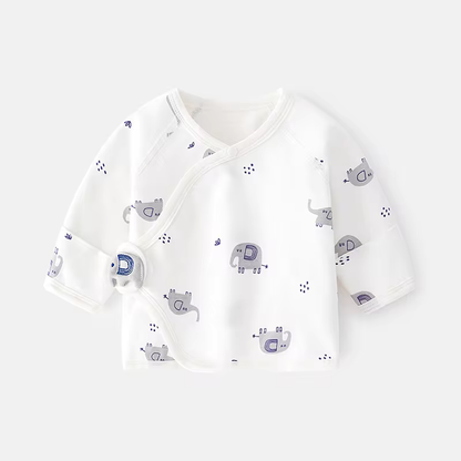 Elevate Your Baby's Style with Premium Newborn Pure Cotton Top - Elephant