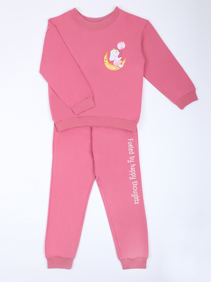 Girls Co-Ord Set Pink - Over the Moon