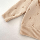 100% Cotton Baby Knit Cardigan - Embroidery & Ruffled Details