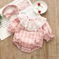 Organic Cotton Laced Infant Romper