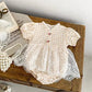 Beautiful Baby Girl's Romper Frock with Net Lace