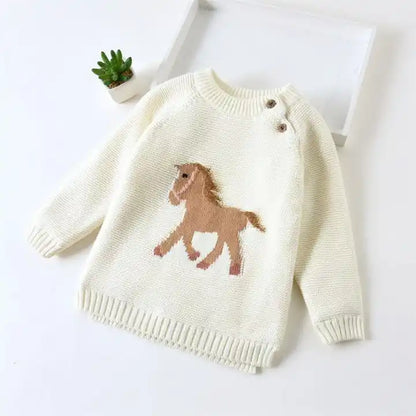 Cozy Bliss for Your Little Ones: Super Warm Baby Sweater- White