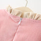 Adorable Baby Girl Bowknot Corduroy Dress - Pink