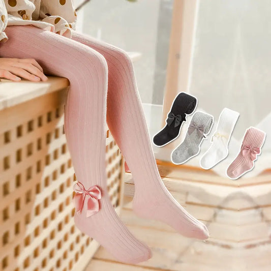Pink Ribbon Bow Princess Stockings: Elevate Elegance with Every Step!