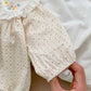 100% Cotton Weaved with Embroidered Collar Romper for Infants