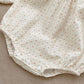 100% Cotton Weaved with Embroidered Collar Romper for Infants