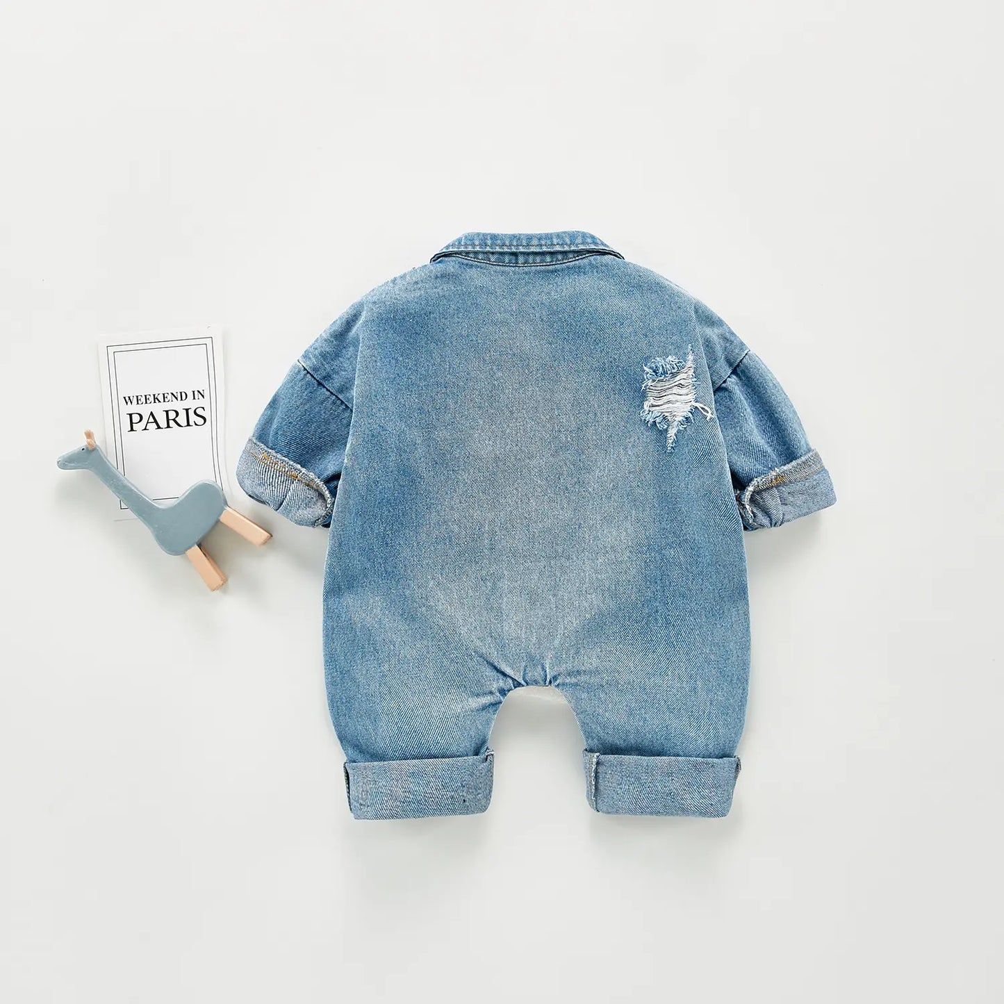 Baby Denim Romper – Stylish & Rugged for Little Explorers