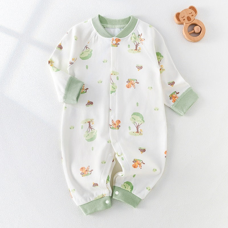 Cloud-Like Comfort: Cute Printed Cotton Romper for Newborns