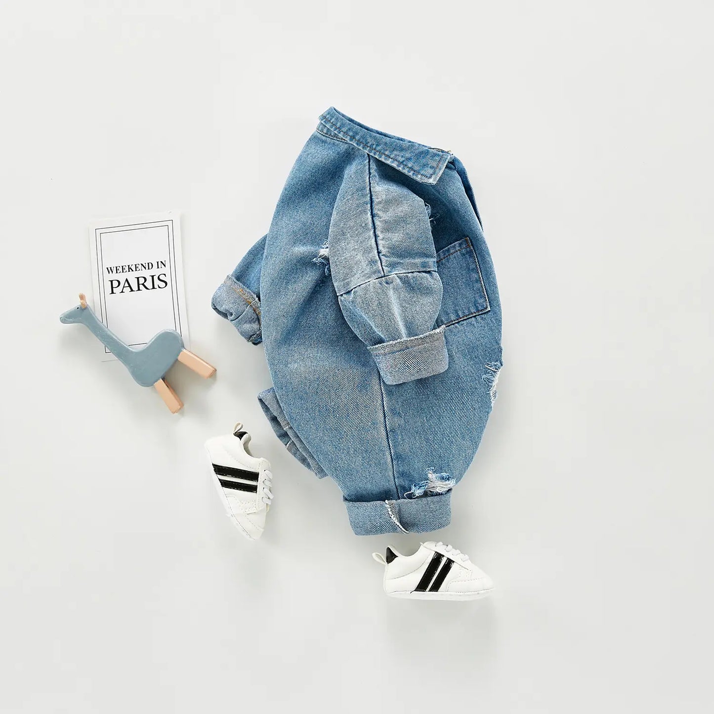 Baby Denim Romper – Stylish & Rugged for Little Explorers