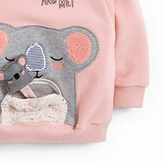 Pink Mouse Patchwork Cotton Sweatshirt- Autumn/Spring Wardrobe Addition!
