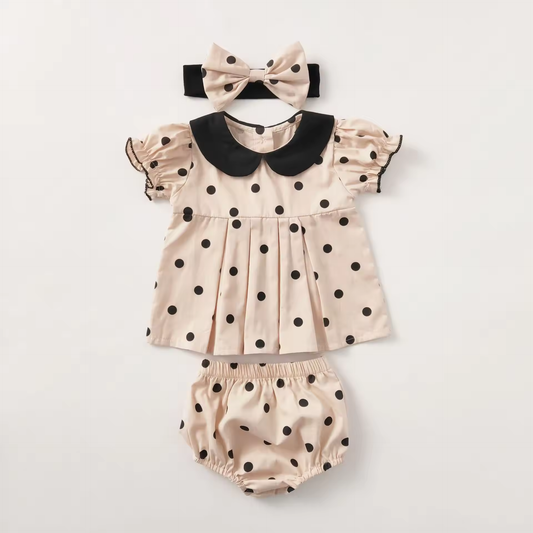Adorable 3-Piece Baby Girl Outfit - Pure Cotton Comfort
