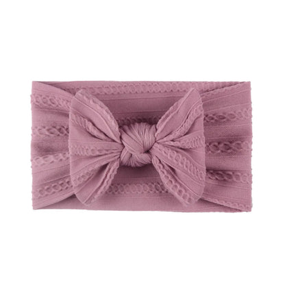 Soft Jacquard Headbands with bow for Baby Girls