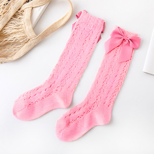 Couture Socks for Princess - Blossom Bows in Pink