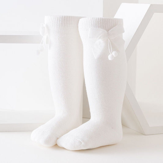 Velvet Bow Socks White - The Ultimate Baby Girl's Sock!
