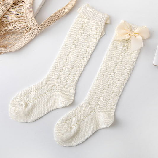 Couture Socks for Princess - Blossom Bows in White