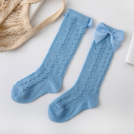 Couture Socks for Princess - Blossom Bows in Blue