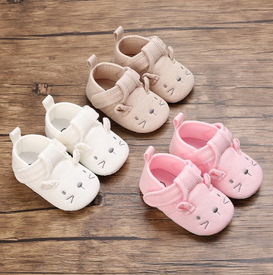 Soft-Sole Cushioned Baby Shoes - Mouse Design