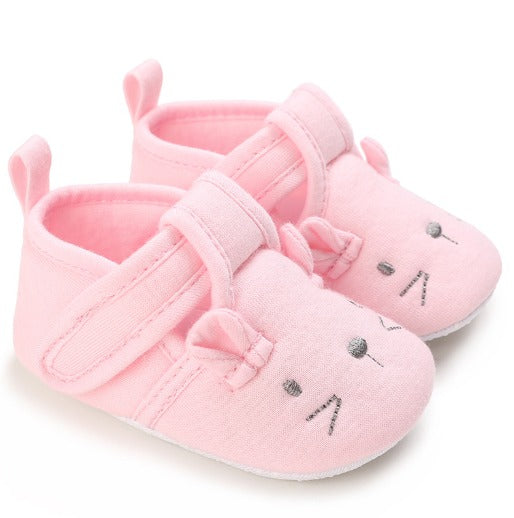 Soft-Sole Cushioned Baby Shoes - Mouse Design