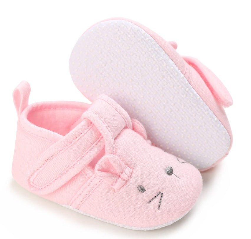 Soft-Sole Cushioned Baby Shoes - Mouse Design