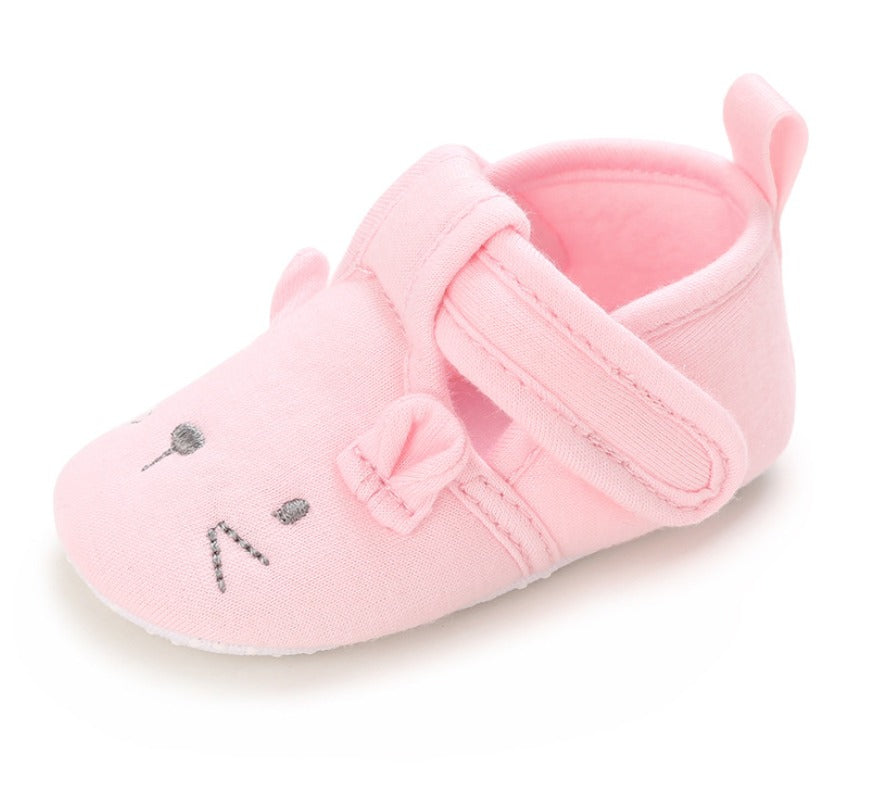 Soft-Sole Cushioned Baby Shoes - Mouse Design