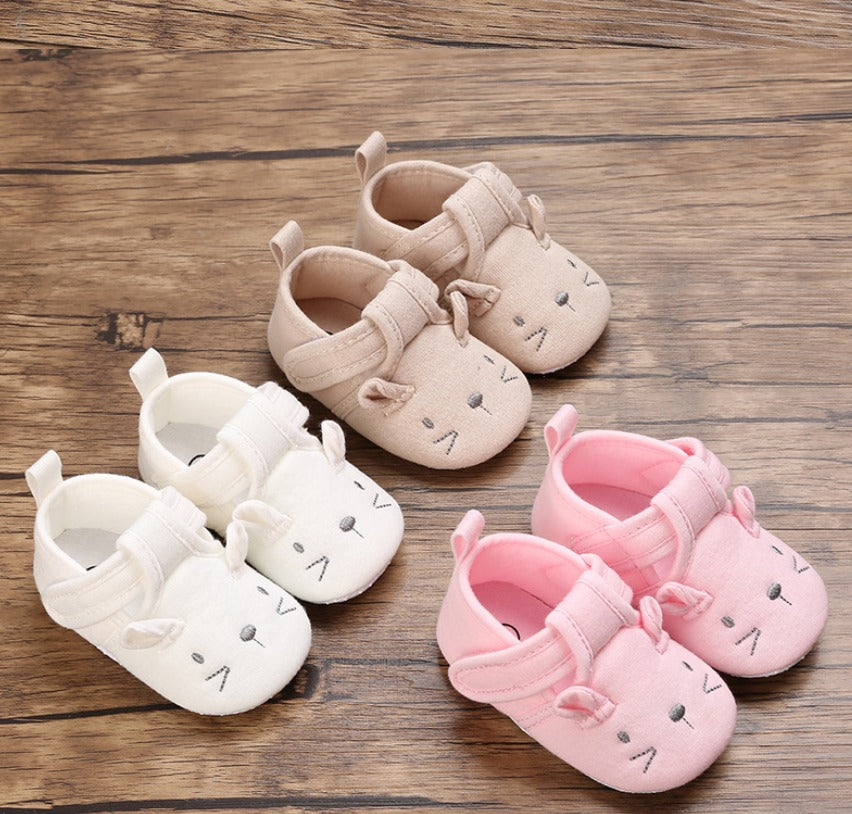 Soft-Sole Cushioned Baby Shoes - Mouse Design