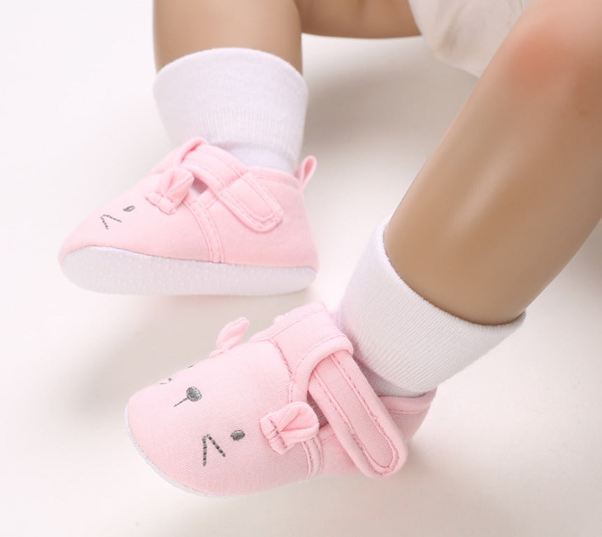 Soft-Sole Cushioned Baby Shoes - Mouse Design