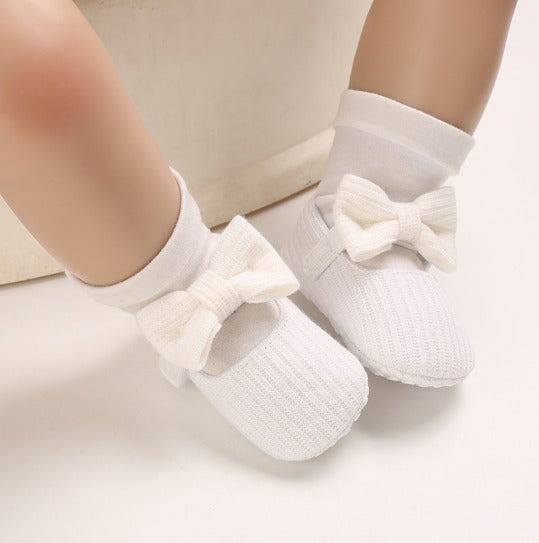 Soft-Sole Cushioned Baby Shoes with a cute bow