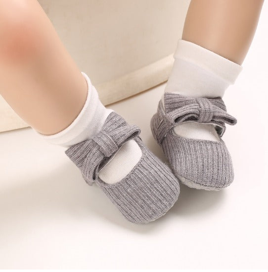 Soft-Sole Cushioned Baby Shoes with a cute bow