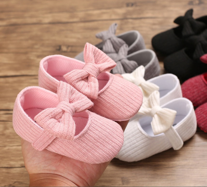 Soft-Sole Cushioned Baby Shoes with a cute bow