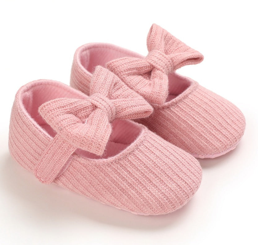 Soft-Sole Cushioned Baby Shoes with a cute bow