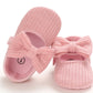 Soft-Sole Cushioned Baby Shoes with a cute bow