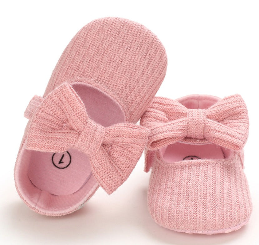 Soft-Sole Cushioned Baby Shoes with a cute bow