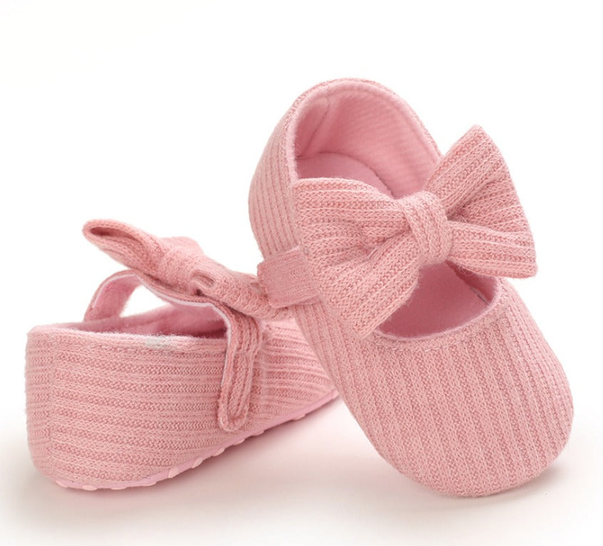 Soft-Sole Cushioned Baby Shoes with a cute bow