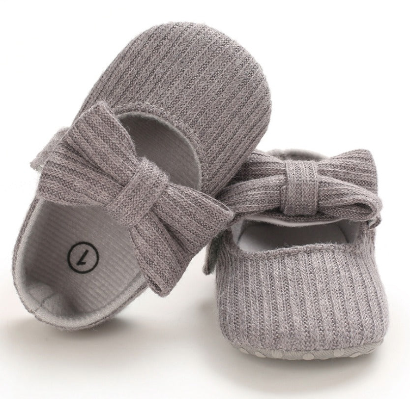 Soft-Sole Cushioned Baby Shoes with a cute bow