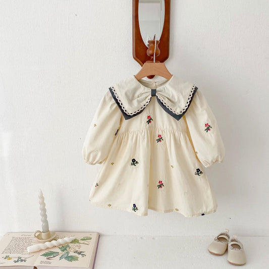 Spring Princess Baby Dress - Elegant Embroidery & Pure Cotton