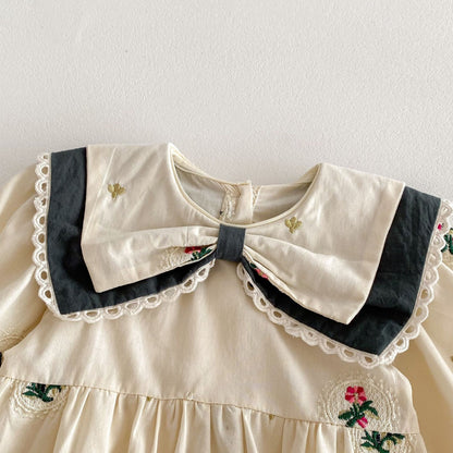 Spring Princess Baby Dress - Elegant Embroidery & Pure Cotton