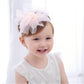 Lace Headband with Large Organza Flower