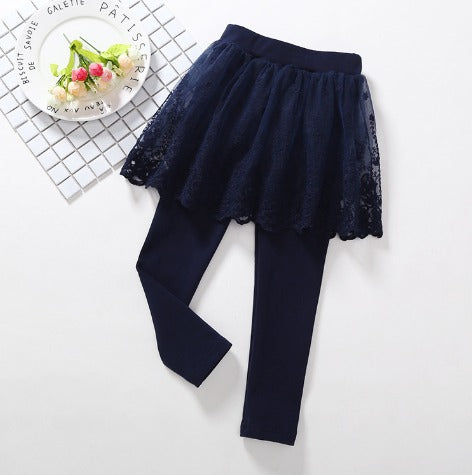 Princess Skirt Leggings - Blue