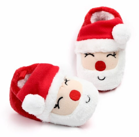 Soft-Sole Warm Cushioned Baby Shoes - Santa Clause