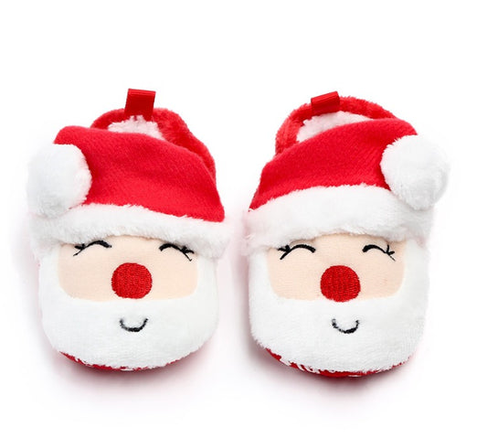 Soft-Sole Warm Cushioned Baby Shoes - Santa Clause