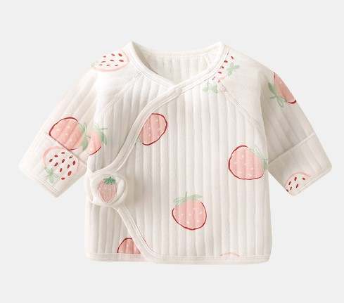 Super Soft Newborn Baby Pure Cotton Cardigan - Strawberrry