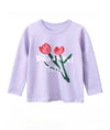 100% Cotton Full Sleeve Tops - Purple Tulip Long Sleeve T Shirt Girls' - Crazy Toes ®