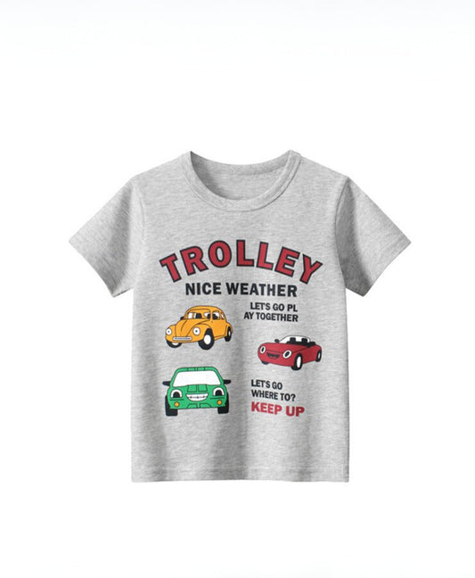 Boys Short Sleeve T Shirt: Cartoon Cars Fun and Comfort - Crazy Toes ®