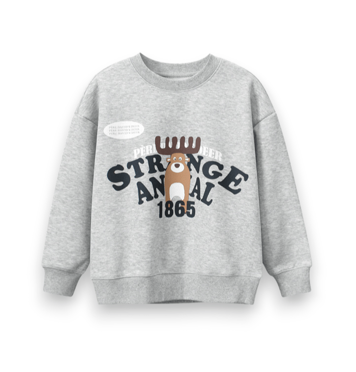 Cozy Fleece Pullover with a cute Reindeer - Crazy Toes ®