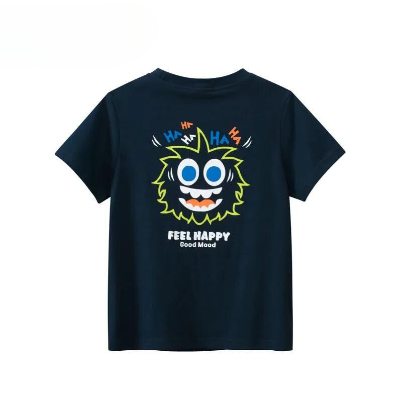 Feel Happy Unisex T-Shirt with Funcky Back Print - Crazy Toes ®